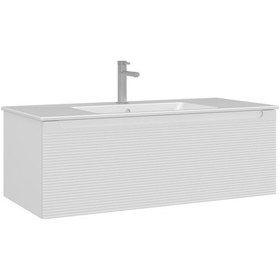 Resim Orka Olbia 100 Cm Mat Beyaz Banyo Dolabı Alt Modül Lavabo Beyaz 