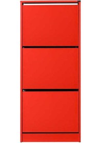 Resim Flat Duo 3 Katlı Ayakkabılık Dolabı - Kırmızı 
