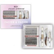 Resim Vkemall Çift Uçlu Kirpik Yapıştırıcılı 45 Demet Dıy Takma Kirpik Seti - 108 Demet Plastik Kutu 