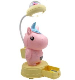 Resim ebuuconcept Unicorn LED Masa Lambası – Dokunmatik Gece Lambası | Çekmeceli, Esnek Boyunlu, Çocuk Odası Işık 