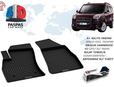 Resim Fiat Doblo 2 4D Havuzlu Paspas Siyah Ön 2 Parça 2010-2021 Arası 