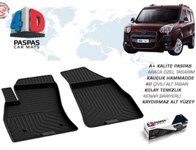 Resim Fiat Doblo 2 4D Havuzlu Paspas Siyah Ön 2 Parça 2010-2021 Arası 