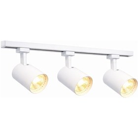 Resim Modern 3 Lü Led Ray Spot Aydınlatma Seti 30w Beyaz Monofaze Ray Sistem Ayarlanabilir Tavan Spotu 3200k Günışığı Beyaz 