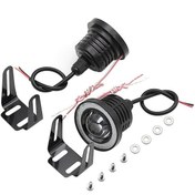 Resim Peugeot Bipper Uyumlu, Universal Mercekli Led Sis Farı, 76mm Buz Mavi Renk 