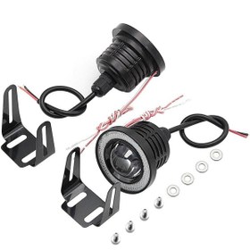 Resim Volkswagen Golf 5 Uyumlu, Universal Mercekli Led Sis Farı, 76mm Buz Mavi Renk 