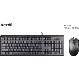 Resim A4 Tech Kr-9276 Q Usb Mm Kablolu Klavye Mouse Set 