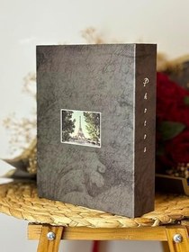Resim Rabsev Fotoğraf Albümü 10x15cm 200 Lük Renkli Eyfel Kulesi Desenli Anı Albümü 