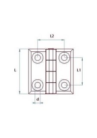 Resim Burçlu Siyah Metal Menteşe. 50x50. Zmb5050 