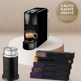 Resim Essenza Mini C 35 Siyah Bundle Kahve Makinesi Nespresso