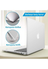 Resim 13" Apple Uyumlu MacBook Pro M2 A2686 Mavi Mermer Kılıf Koruyucu Kapak Cmptm2-133bm 
