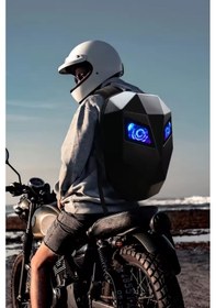 Resim Led Gözlü Şövalye Motor Sırt Çantası Telefon Kontrollü Large 