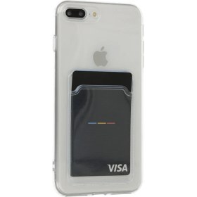 Resim Happycase iPhone 7 Plus Kılıf Kart Şeffaf Silikon - Şeffaf 