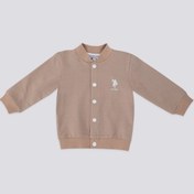 Resim U.S. Polo Assn Fine Weaving Açık Kahverengi Bebek Hırka Vizon 