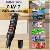 Resim Cloud Prime 7'li Çok Fonksiyonlu Su Kalitesi Test Kalemi - TDS, EC, pH, S.G., ORP, Sıcaklık ve Daha Fazlası - Dijital Ekran, Pil ile Çalışır, Akvaryumlarda, Havuzlarda, İçme Suyu ve Daha Fazlası İçin İdeal, Havuz Suyu Test Cihazı, Havuz Suyu Kalitesi, Modern Estetik, Dayanıklı Yapı 