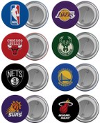 Resim Saturn Nba Takımları Çanta Rozeti Seti 8 Adet En Büyük Boy 5.8cm Iğneli Broş 