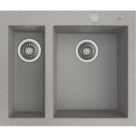 Resim Teka Forsquare 590 Tg Çift Hazneli Tegranite+ Eviye - Stone Grey - 115260020 