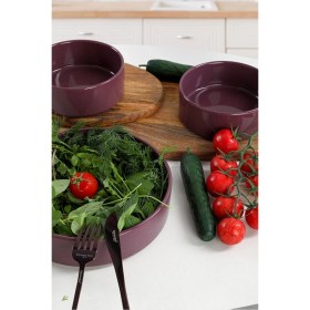 Resim Keramika Mor Salata Kasesi 3 Parça 