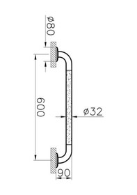 Resim VitrA Tutunma Barı 60 CM Krom A44449 Krom 