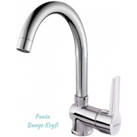 Resim Penta Agena Serisi Lavabo + Eviye + Banyo Bataryası - U Boru Krom 