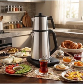 Resim Cvs DN 1557 1.8 L Çelik Isı Ayarlı Digitea + Çay Makinesi 