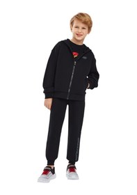 Resim Skechers Essential B Full Zip Hoodie Sweatshirt Büyük Erkek Çocuk Siyah Sweatshirt Sk232081-001 SIYAH 