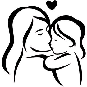 Resim Genel Markalar Anne Ve Bebek Sticker 20 X 20 Cm 