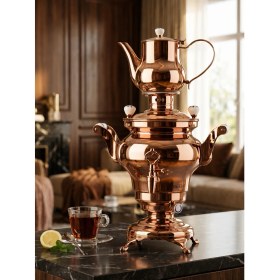 Resim Beem 3 L Elektrikli Semaver Paslanmaz Çelik Rose Gold | 1800W Ayarlanabilir Termostatlı Çay Makinesi Musluklu 