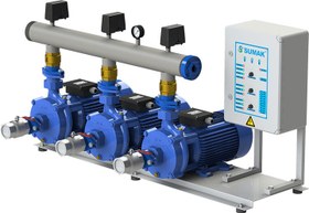 Resim Sumak SMKTC 750/2 Emişli Çift Kademeli Hidrofor 6 Kat 135 Daire 380 Volt 7.5 Hp 