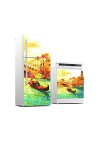 Resim Buzdolabı Ve Bulaşık Makinası Beyaz Eşya Sticker Kaplama Venedik Yağlıboya 