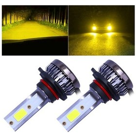 Resim Sones 2 Adet 9005 Dc9-36v / 36w / 3000k / 6000lm Ip68 Araba / Motosiklet Mini Cob Led Far Lambaları / Sis Farı Altın Işık 