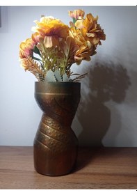 Resim Küçük Boy Bakır Renk Vazo Bakır 