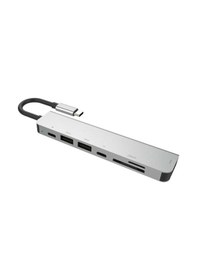 Resim 7 In 1 Sd Usb Type-C Hub Hdmı Girişli Apple Uyumlu MacBook Çevirici Çoklayıcı (451484926) 