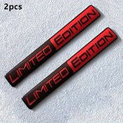 Resim 2 adet Sınırlı Baskı PVC Çıkartma Etiketleri, Bagaj Yan Fender için Kırmızı ve Siyah Yarış Emblemi Tasarımı, Su Geçirmez ve Dayanıklı Arabalar, Motosikletler ve Aksesuarlar için, Araba Çıkartmaları ve Etiketleri 