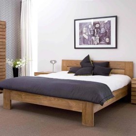 Resim Zerka Concept Oscar Masif Kestane Ahşap Başlıklı Karyola 100*200 