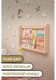 Resim Bino Bino Çalışma Odası Kitaplık Duvar Rafı Montessori Kitaplık 