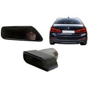 Resim Bmw G30 Egzoz Ucu Seti Siyah M-tech 