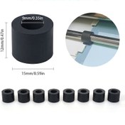 Resim Vkemall 8 Adet Siyah Kauçuk Rulman 12x15mm + 16 Adet Çelik Sabitleme Kelepçe - Cricut Maker/maker 3/explore Air2 Uyumlu 