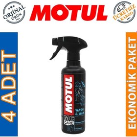 Resim Motul E1 Wash & Wax 400 Ml Susuz Temizlik ve Koruma Cilası 4 Ade 