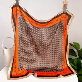 Resim Jump Rabbit Çizgili Eşarp Ipek Eşarp 70CM Küçük Kare Kafa Bandı Saç Türbanı Kravat Çanta (Yurt Dışından) 