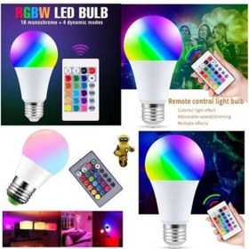 Resim 4 Adet Kumandalı, 20 Farklı Işık Renkli, Çakar Modlu Akıllı Led Ampul, Çok Kaliteli Rgb E-27 Ampul 