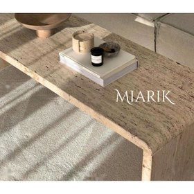 Resim MIARIK DESIGN & DEKORASYON Traverten Orta Ofis Sehpa Kevin 