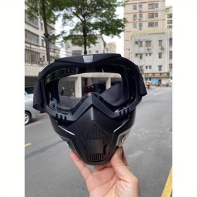 Resim 5 farklı renkte bulunan 4 mevsimlik unisex dekoratif maske - Çıkarılabilir çift amaçlı yüz kalkanı, şeffaf tasarımıyla mükemmel uyumlu, Halloween, Paskalya, Su Sıçrama Festivali, Nisan Fools Günü ve çeşitli bayramlar için uygun, harika bir hediye fikri 