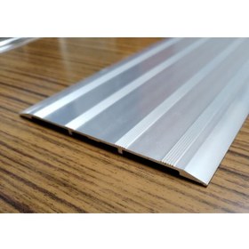 Resim TAHTASAKAL ALÜMİNYUM Geniş Eşik Profili 10 Cm - Parke Geçiş Profili 85 Cm - Parlak Gümüş Gri 