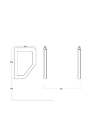 Resim LUCCO Loop 45 Cm Pisuvar Ara Bölme Kırmızı 