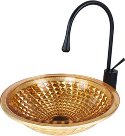 Resim Pure Concept Pure Dekoratif Gold Cam Lavabo / Y Gls-107 