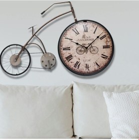 Resim Premium Dekoratif Duvar Saati El Yapımı 60x43 Özel Seri Büyük Boy Salon Mutfak Saatleri Metalik 