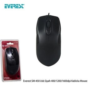 Resim Everest SM-450 USB Optic Siyah Mouse 