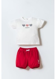 Resim U.s. Polo Assn. Kız Bebek Beyaz Şort Takım 5274-50087 Beyaz 