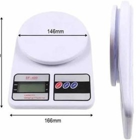 Resim Techmrt Mutfak Tartısı Dijital Göstergeli Hassas Tartı 10 Kg Kapasiteli Çok Renkli 
