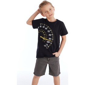 Resim Denokids Mushi Fast Erkek Çocuk Denim Şort Takım Çok Renkli 